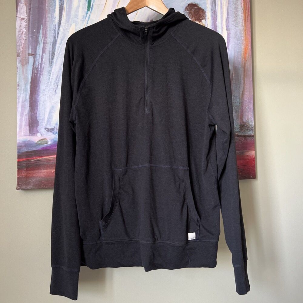Vuori Ponto Sz M Performance Half Zip Hoodie Blue EXCELLENT